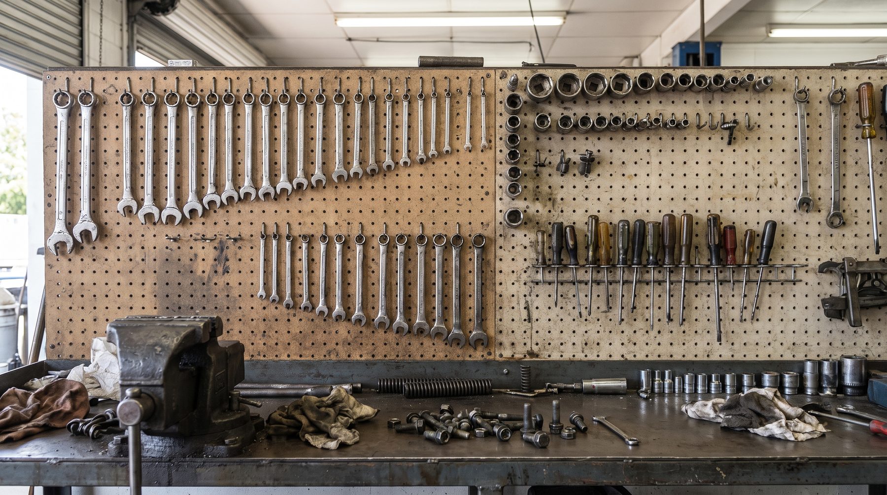 Tool board in the shop