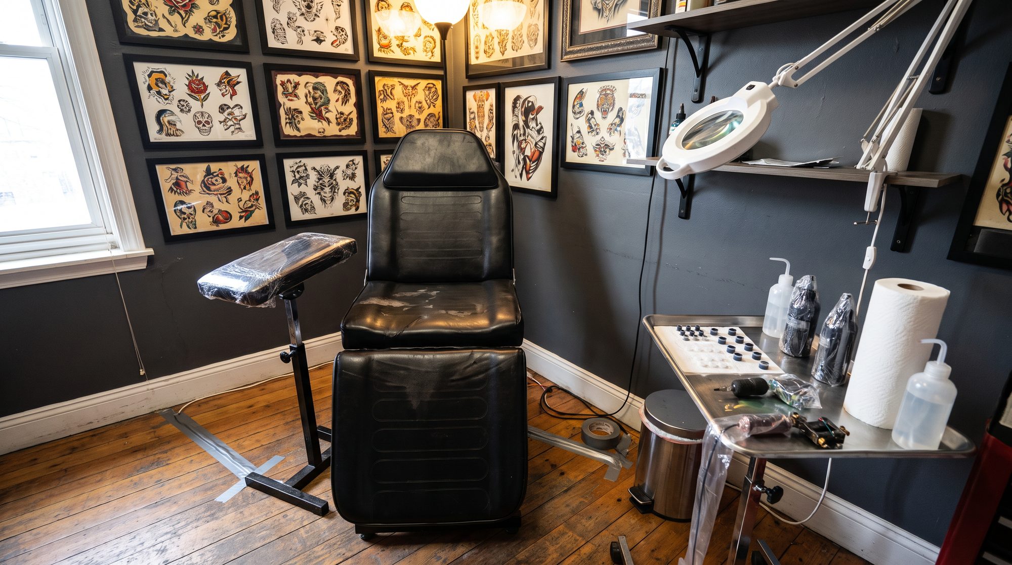 Tattoo studio room